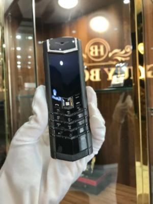 Vertu signature pure black mix diamond , main màn zin chính hãng