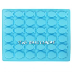 Khuôn silicon làm rau câu, socola, kẹo kẻo vĩ 36 con cá - Mã số 1198