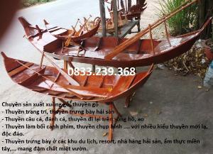 Thuyền gỗ, xuồng gỗ ba lá theo yêu cầu