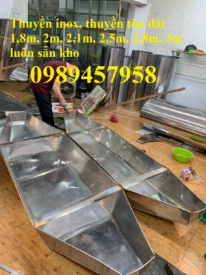 Thuyền inox chèo tay 2m, 2,3m