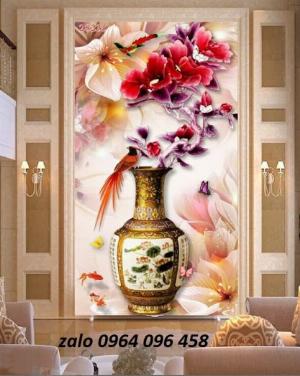 Tranh 3d hoa ngọc - tranh gạch 3d hoa ngọc - 433SN