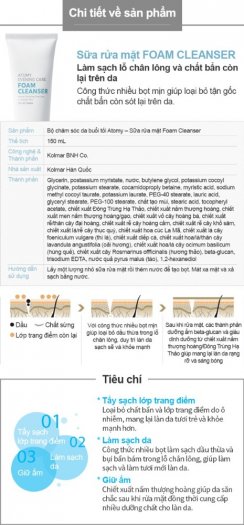 Sữa rửa mặt Atomy Foam Cleanser