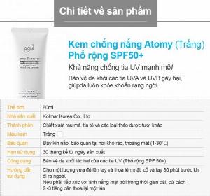 Kem chống nắng Atomy Sunscreen SPF 50+ PA +++ Tone trắng