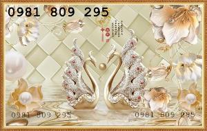 Tranh gạch men 3d thiên nga HP85664
