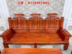 Bộ bàn ghế tần thủy hoàng tay hộp cá chép hương đá 6 món