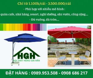 Dù che mưa nắng sân vườn Tp.HCM Hồng Gia Hân