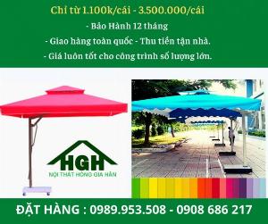 Dù che mưa nắng sân vườn giá rẻ Tp.HCM Hồng Gia Hân