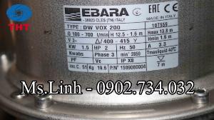 Bơm chìm nước thải bằng inox 304 - hàng Ebara - Ý