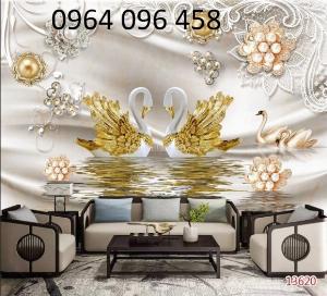 Tranh gạch 3d hoa ngọc phòng khách - BVC4