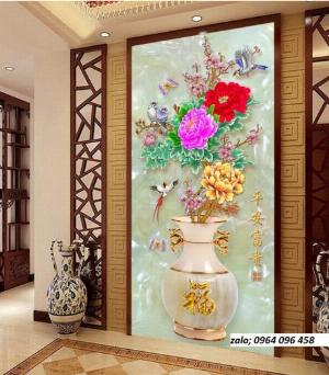 Tranh gạch 3d phong thủy phòng khách - MVC43
