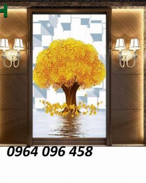 Tranh gạch 3d cây kim tiền - 432CN
