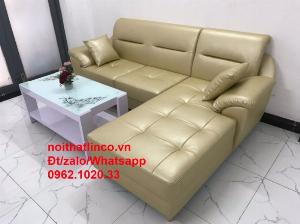 SOfa góc L trắng kem