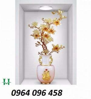 Tranh gạch 3d bình hoa sứ ngọc - 633DP