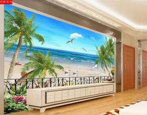 Tranh cảnh bờ biển - tranh gạch 3d bờ biển - 655DP