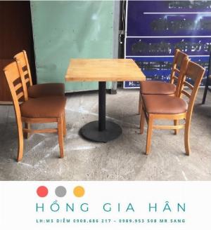 Bộ bàn ghế cafe gỗ Tp.HCM Hồng Gia Hân MS594