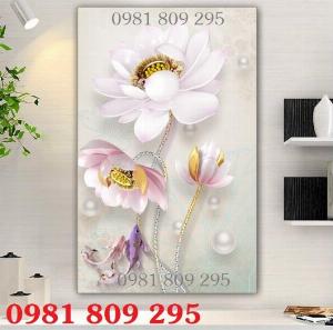 Tranh hoa sen , gạch tranh trang trí hp867
