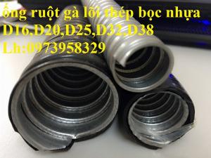 Ông luồn dây điện ruột gà lõi thép bọc nhựa phi 25 , ống thép luồn dây điện