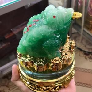Cóc - Thiềm Thừ phong thủy - đế kiếng xoay 360