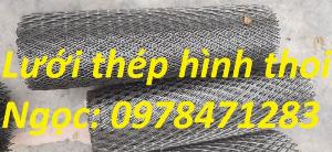 Lưới dập giãn, lưới thép hình thoi, lưới quả trám dây 3 mắt 38x76mm giá rẻ.