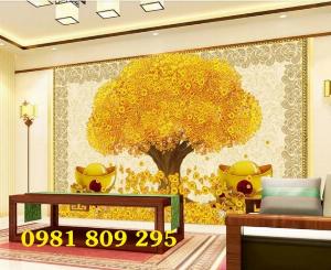 Tranh kim tiền 3D, mẫu gạch tranh tài lộc hp97