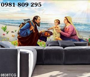 Tranh 3D công giáo, gạch tranh ốp tường FGHG67