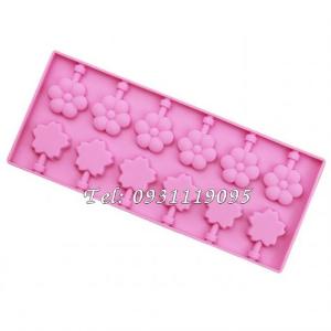 Khuôn silicon làm rau câu 12 hoa sakura, hoa mai