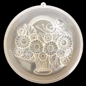 Khuôn rau câu sinh nhật giỏ hoa cúc – Loại 20 cm