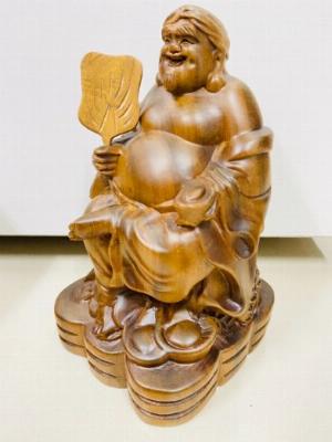 Tượng thần tài thổ địa ( Gỗ bách xanh)