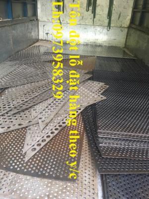 Tấm Inox đục lỗ tròn, thép inox đục lỗ hình sao, tôn đột tách cà phê - tôn trống trượt dùng cho xe bồn