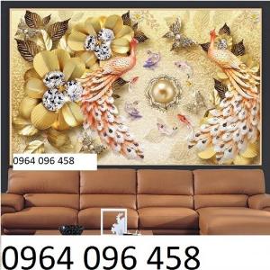 Tranh gạch 3d chim công - 654XP
