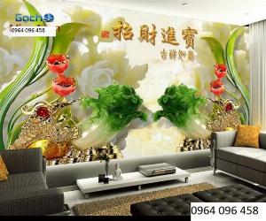 Tranh 3d phòng khách - tranh gạch 3d phòng khách - 655XP