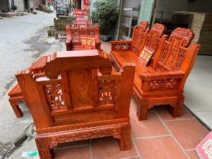 Bộ bàn ghế như ý voi tay thẻ bài gỗ hương đá hàng víp hàng đặt .