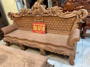Phần thô mộc bộ hoàng gia ván tràn gỗ hương đá hàng 6 món đục 2 mặt hàng víp .