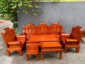 Bộ Bàn Ghế Âu Á Hộp Cuốn Thư Gỗ Xoan Ta