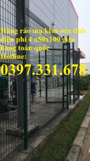 Hàng rào lưới thép, hàng rào lượn sóng, hàng rào gập đầu phi 4, phi 5 a50x100 giá tốt tại Hà Nội