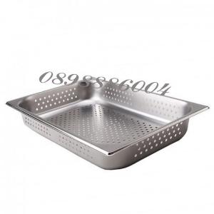 Khay inox có lỗ - khay inox GN 1/2 lỗ