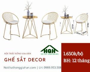 Ghế sắt decor bền đẹp TP.HCM Hồng Gia Hân