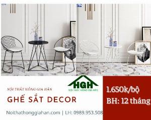 Ghế sắt decor sang trọng Tp.HCM Hồng Gia Hân