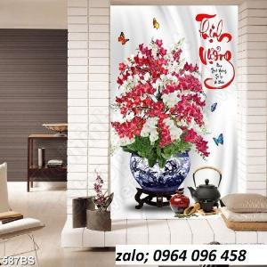 Tranh 3d hoa đào - tranh gạch 3d hoa đào - 877X