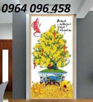 Tranh hoa mai 3d - tranh gạch 3d hoa mai - 099CP