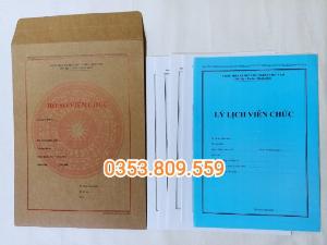 Bìa hồ sơ viên chức thông tư số 07/2019/TT-BNV ngày 01/6/2019 của Bộ Nội vụ