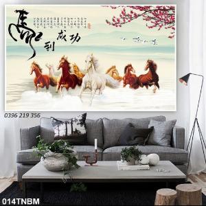 Tranh gạch men 3D mã đáo thành công
