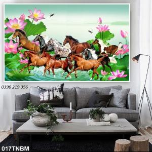 Tranh gạch men 3D mã đáo thành công