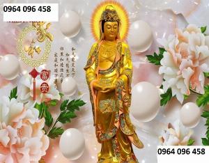 Tranh phật phòng thờ tranh gạch 3d ốp tường - 666XP