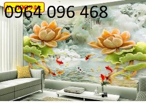 Tranh gạch 3d phong thủy phòng khách - HFD3