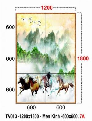 Tranh gạch 3d bát mã - 754X