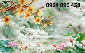 Tranh gạch 3d ốp tường sau ti vi - 544C