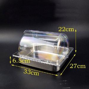 Cung cấp các loại khay inox có nắp đậy trong suốt mở 2 chiều đựng và trưng bày đồ ăn cho siêu thị nhà hàng
