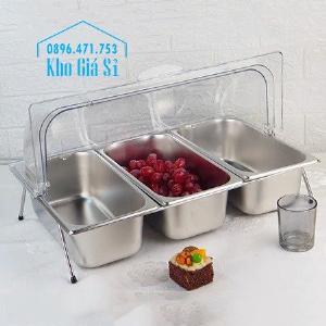 Nắp nhựa mica mở 180 độ đậy thức ăn - Nắp nhựa mica trong suốt mở 1/2 đậy khay buffet tại HCM