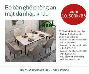 Bộ bàn ăn mặt đá nhập khẩu Tp.HCM Hồng Gia Hân